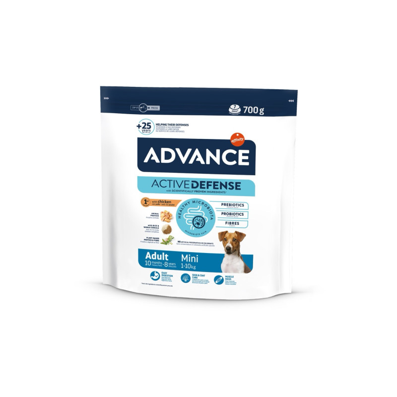 Advance Mini Adult сухий корм із куркою для собак малих порід, 700 гр
