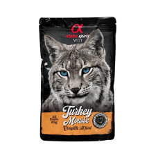 Alpha Spirit Turkey Mousse Cat вологий корм для котів з індичкою, 85 гр