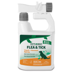 Vet's Best Flea & Tick Yard + Kennel Spray спрей від кліщів, бліх, комах для обробки двору, 945 мл