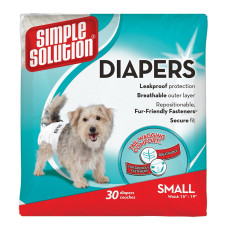 Simple Solution Disposable Diapers Small одноразові памперси для собак-самок, розмір S, 30 шт