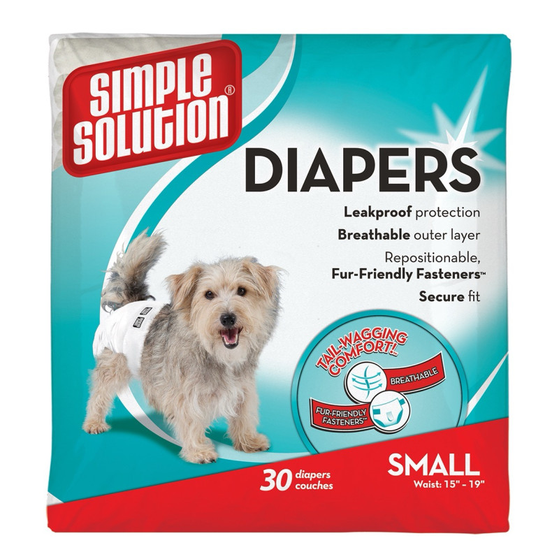 Simple Solution Disposable Diapers Small одноразовые памперсы для собак-самок, размер S, 30 шт