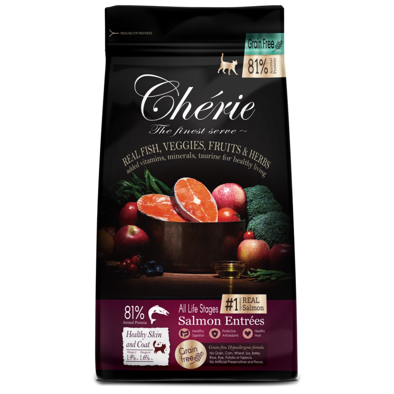 Cherie Cat All Life Stages Healthy Skin and Coat Salmon Entrees сухой корм для котов любого возраста с лососем, 2 кг