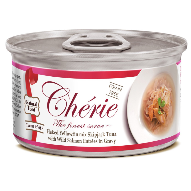 Cherie Signature Gravy Mix Tuna & Wild Salmon вологий корм з тунцем та лососем для котів, 80 гр
