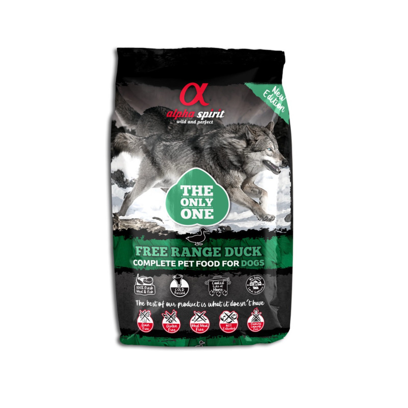 Alpha Spirit The Only Free Range One Duck сухий корм для собак з качкою, 3 кг