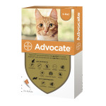 Advocate капли от блох, клещей, гельминтов для котов и хорьков до 4 кг, 3 пип