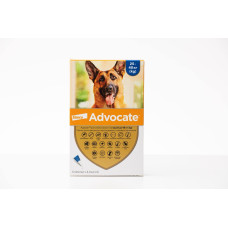 Advocate краплі від бліх, кліщів, глистів для собак від 25 кг, 3 піп