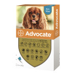 Advocate капли от блох, клещей, глистов для собак от 4 до 10 кг, 3 пип