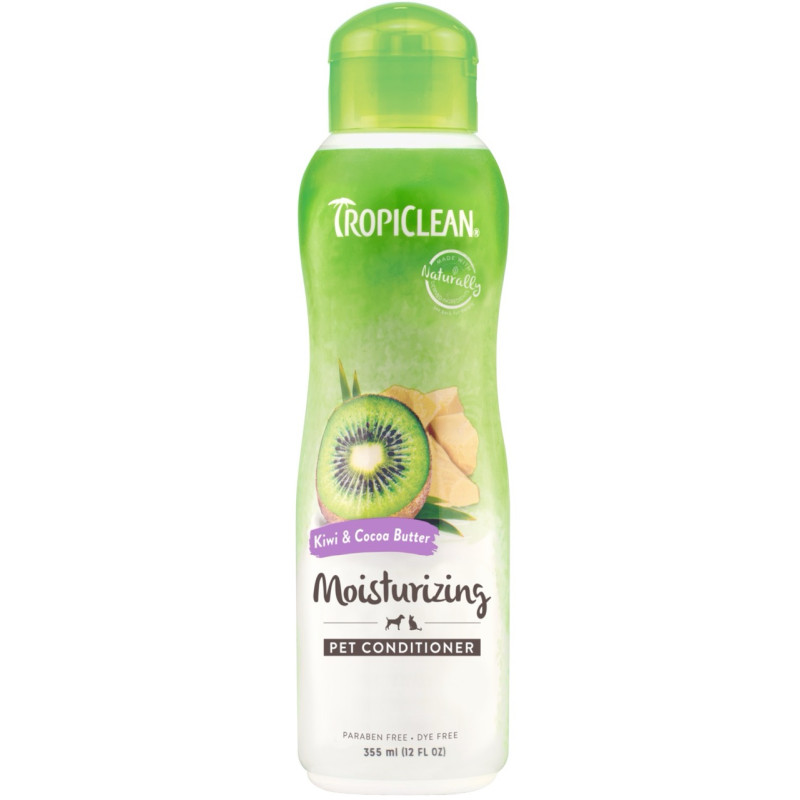 TropiClean Kiwi and Cocoa Butter зволожуючий кондиціонер для собак і котів, 355 мл