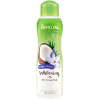 TropiClean Whitening Shampoo шампунь с имбирем и кокосом для собак и котов с белой шерстью, 355 мл