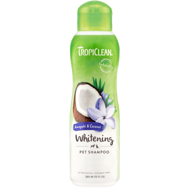 TropiClean Whitening Shampoo шампунь з імбиром та кокосом для собак і котів з білою шерстю, 355 мл