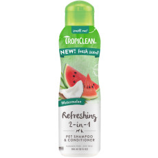 TropiClean Watermelon Refreshing 2-in-1 освежающий шампунь-кондиционер для собак и котов, 355 мл