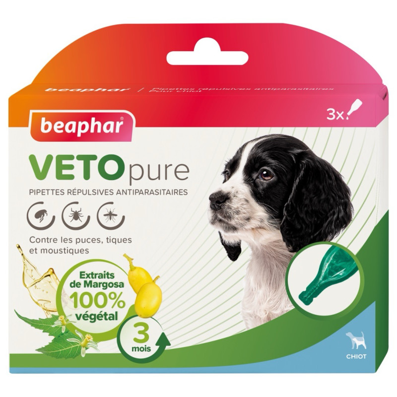 Beaphar Bio Spot On капли от блох, клещей, комаров для щенят, 3 пип