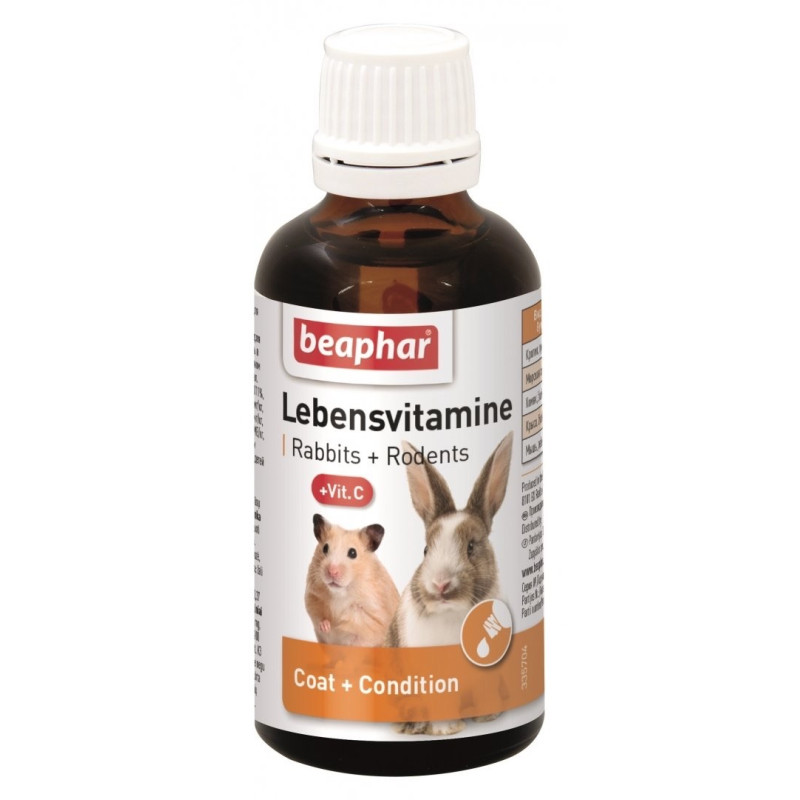 Lebensvitamine витаминный комплекс для грызунов и кроликов, 50 мл