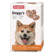 Beaphar Doggy's Mix лакомство для собак с таурином, протеином, биотином и печенью, 180 гр