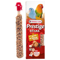 Versele-Laga Prestige Sticks Small Parrot Nuts & Raisin Topping лакомство для волнистых попугайчиков, 2 шт х 30 гр