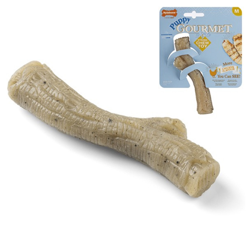 Nylabone Gourmet Puppy Stick Chicken игрушка для щенят, 13.5 см