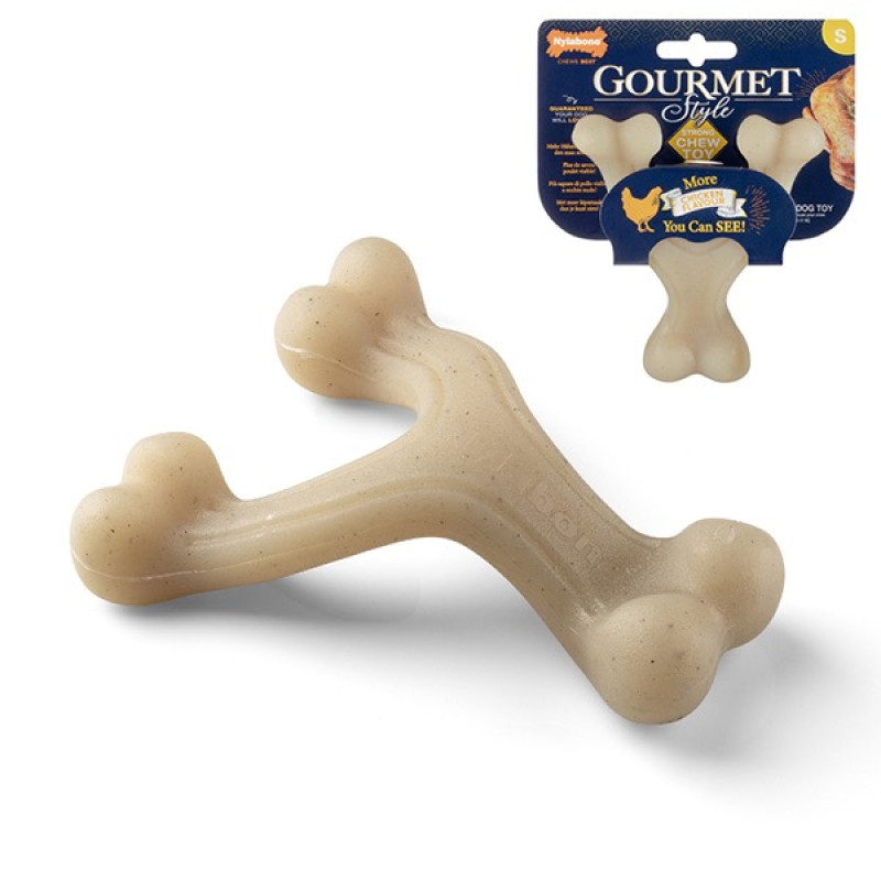 Nylabone Gourmet Wishbone Chicken іграшка для собак, 12.5 см