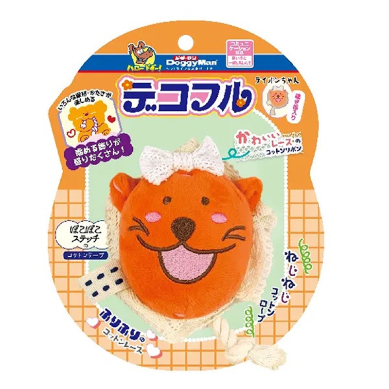 DoggyMan Decorated Lion игрушка для собак с пищалкой, 9 см