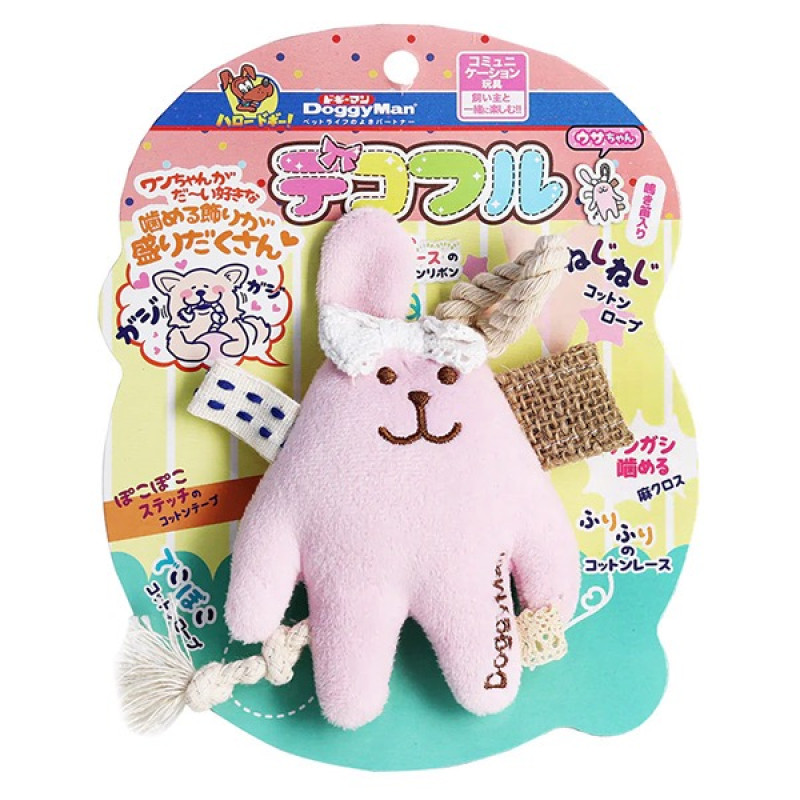 DoggyMan Fully Decorated Rabbit игрушка для собак с пищалкой, 12 см