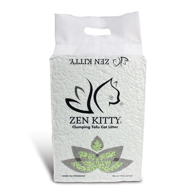 ZenKitty Clumping Tofu Green Tea соевый наполнитель с запахом зеленого чая, 5.5 л