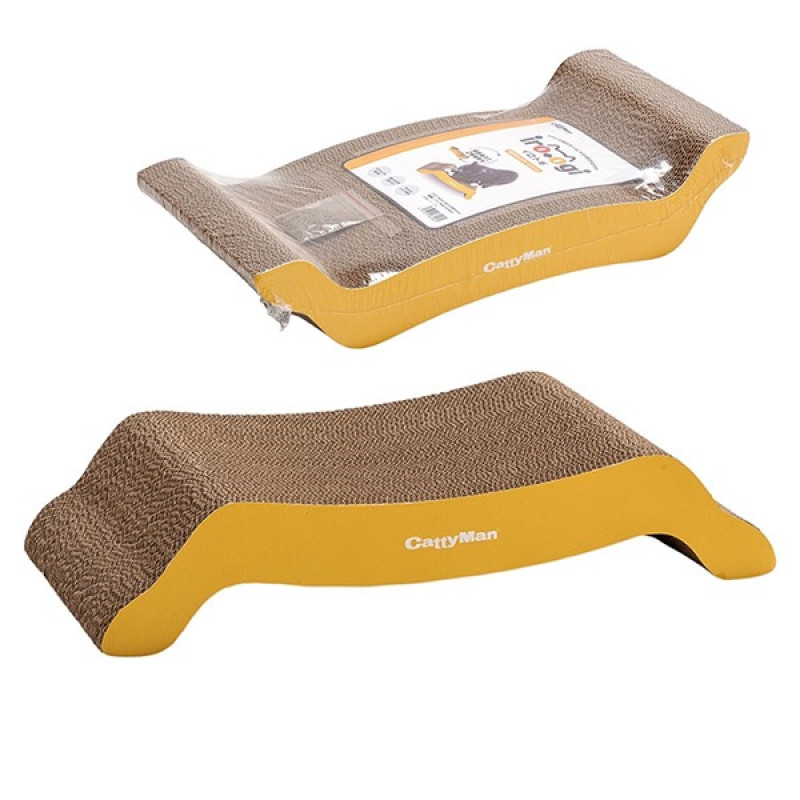 CattyMan Scratcher Cardboard Bridge картонна кігтеточка для котів, 43 см х 22 см х 10 см