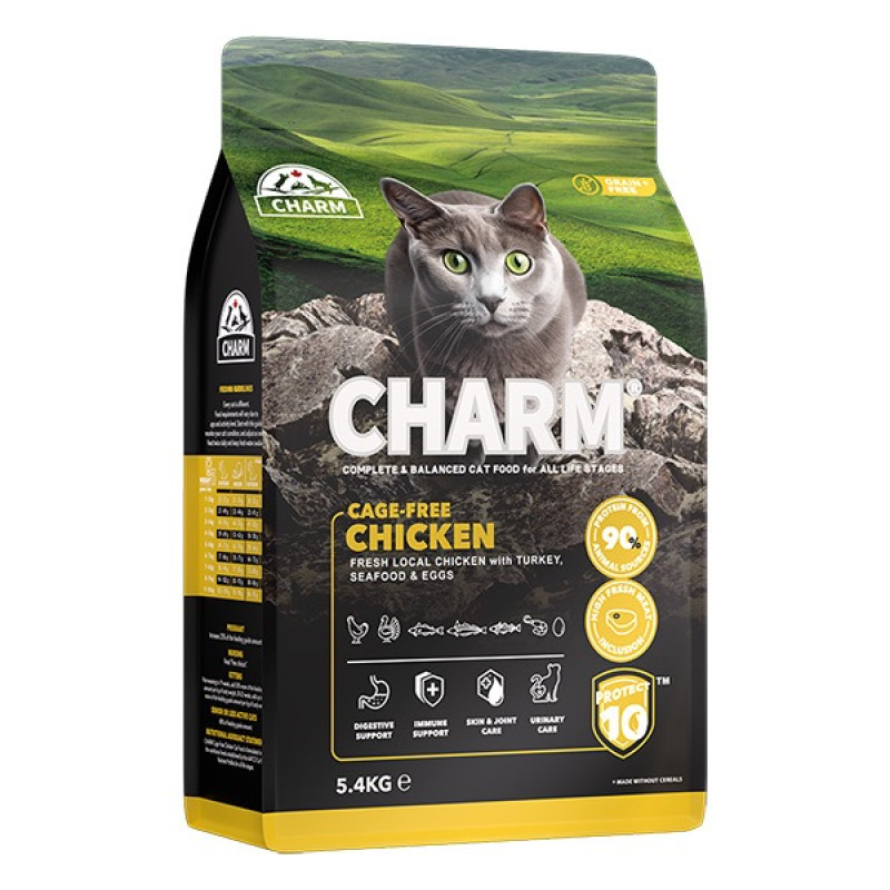 Charm Cage-Free Chicken сухой корм для котов с курицей, 5.4 кг