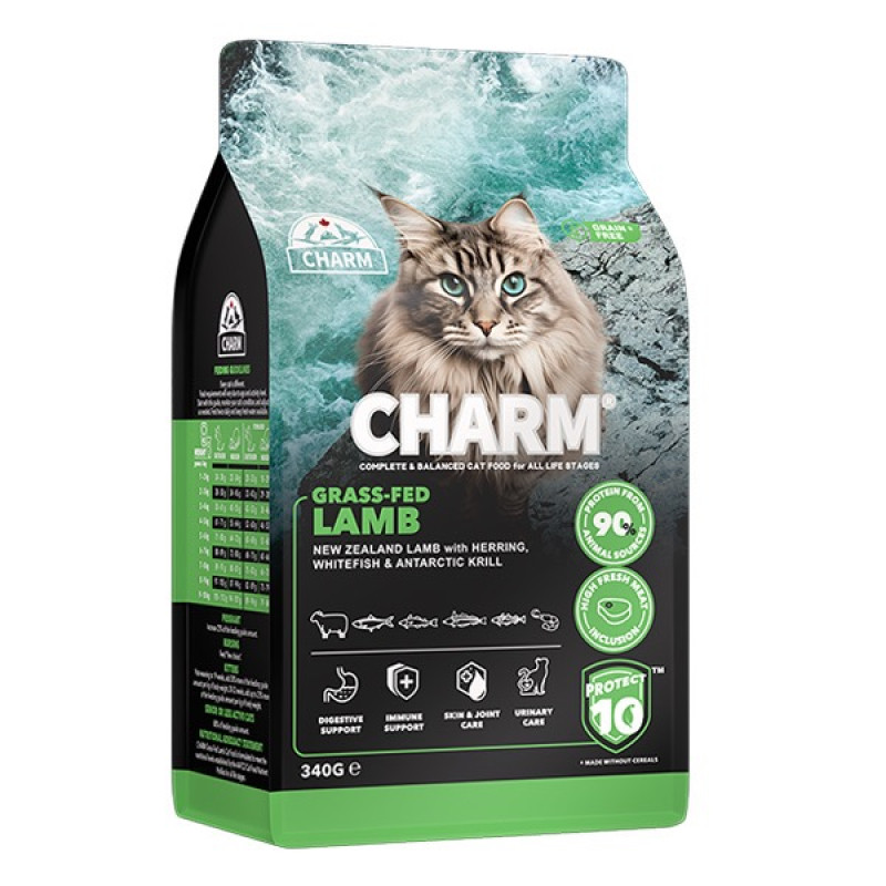 Charm Grass-Fed Lamb сухий корм для котів з ягнятком, 340 гр