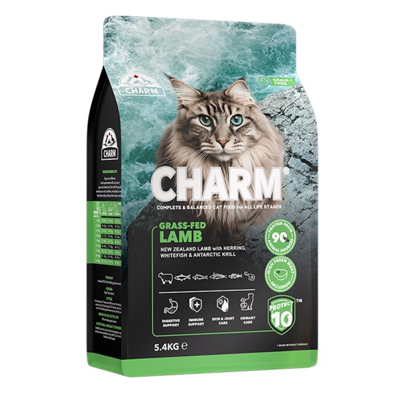 Charm Grass-Fed Lamb сухий корм для котів з ягнятком, 5.4 кг