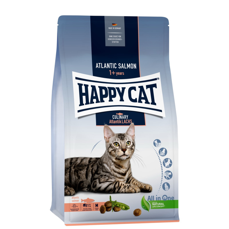 Happy Cat Culinary Atlantik Lachs сухий корм для котів з лососем, 1.3 кг