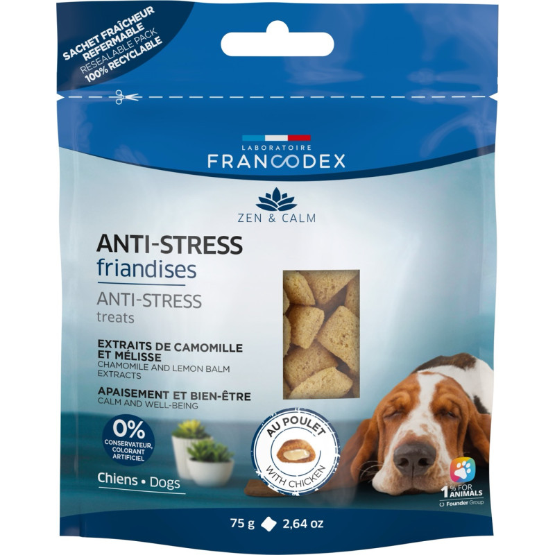 Francodex Anti-Stress Treats лакомства для собак с успокаивающим действием, 75 гр