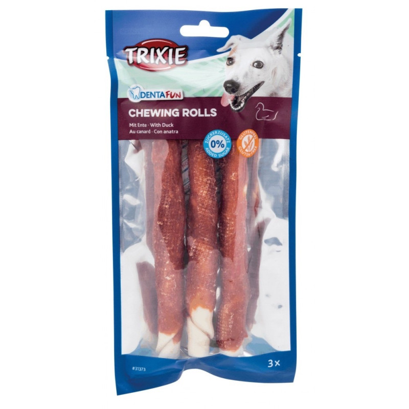 Trixie Denta Fun Chewing Rolls лакомство для собак с уткой, 17 см, 140 гр