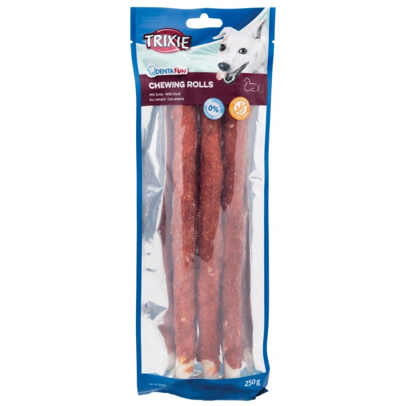 Trixie Denta Fun Chewing Rolls лакомство для собак с уткой, 28 см, 250 гр