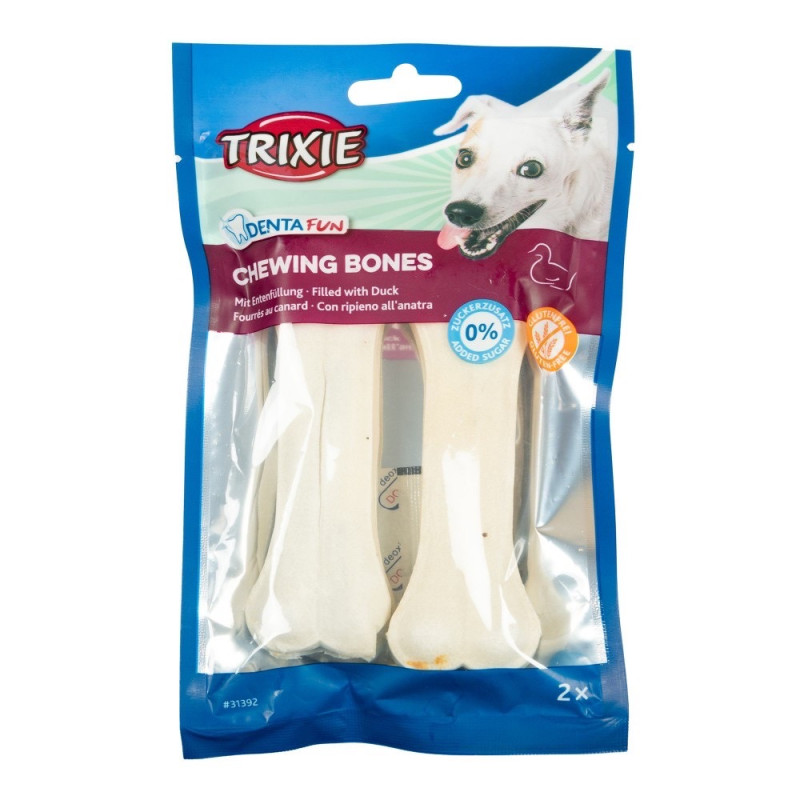 Trixie Denta Fun кость для собак с уткой, 12 см, 120 гр