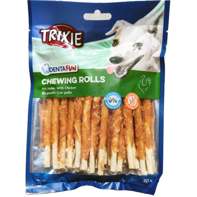 Trixie Denta Fun Chewing Rolls лакомство для собак с курицей, 240 гр