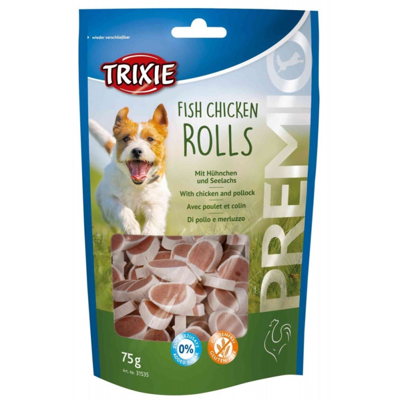 Trixie Premio Fish Chicken Rolls ласощі для собак з куркою та лососем, 75 гр