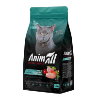Animall Cat Sterilised Lamb сухой корм с курицей и ягненком для стерилизованных котов, 1.5 кг