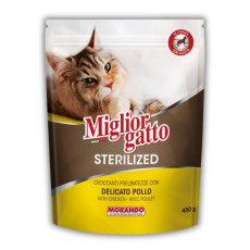 Morando Migliorgatto Sterilized сухий корм для стерилізованих котів з куркою, 400 гр