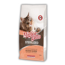 Morando Migliorgatto Sterilized сухий корм для стерилізованих котів з лососем, 1.5 кг