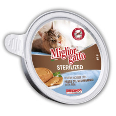 Morando Migliorgatto Sterilized влажный корм для стерилизованных котов с рыбой, 85 гр