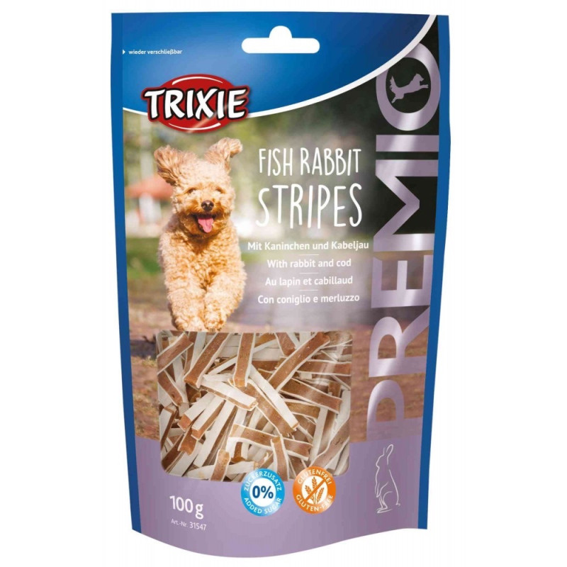 Trixie Premio Fish Rabbit Stripes лакомство для собак с кроликом и рыбой, 100 гр