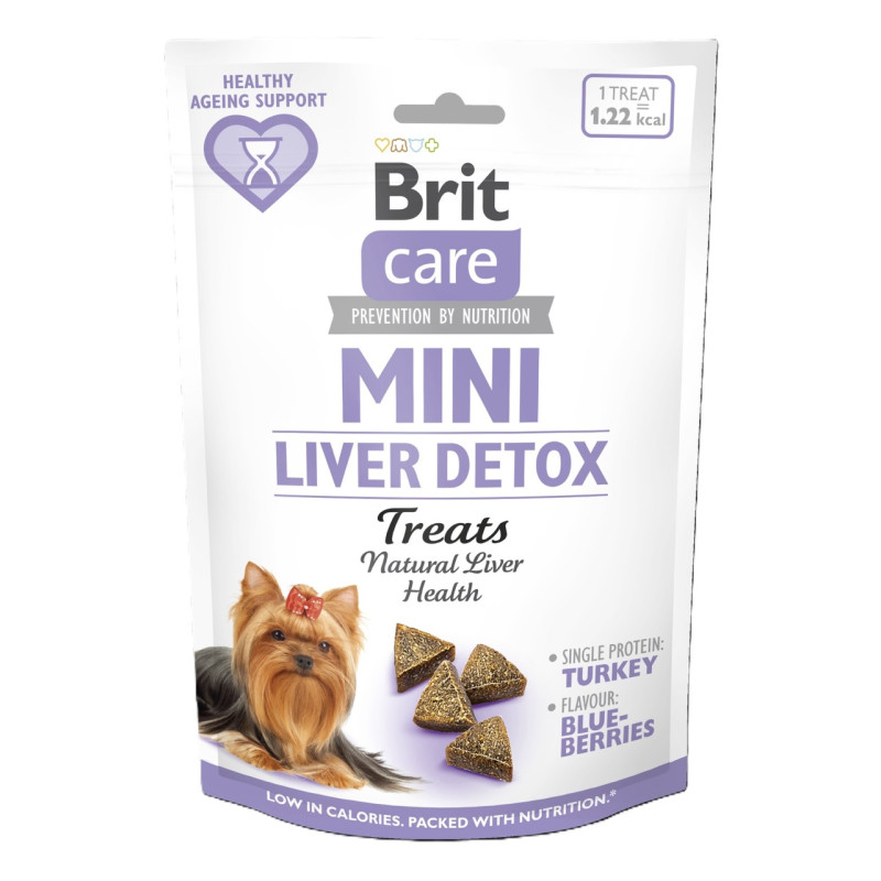 Brit Care Mini Treats Liver Detox лакомство для собак малых пород для здоровья печени, 50 гр