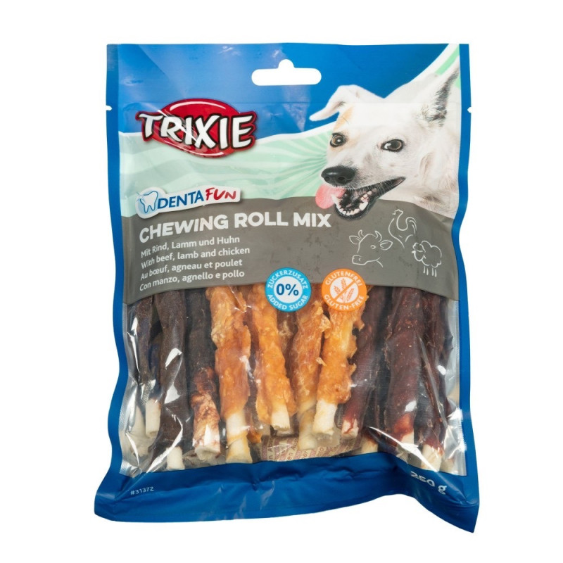 Trixie Denta Fun Chewing Rolls Mix лакомство для собак ассорти вкусов, 250 гр