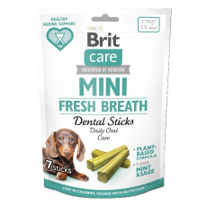 Brit Care Mini Treats Fresh Breath лакомство для собак малых пород для здоровья зубов, 120 гр