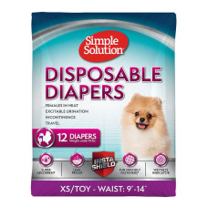Simple Solution Disposable Diapers памперси одноразові для собак-самок, розмір XS