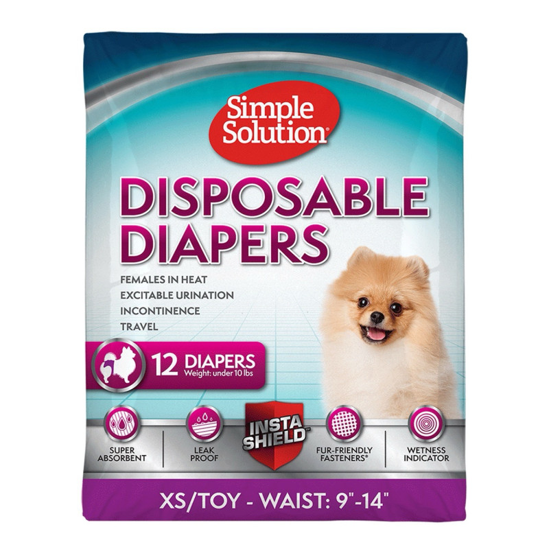 Simple Solution Disposable Diapers памперсы одноразовые для собак-самок, размер XS