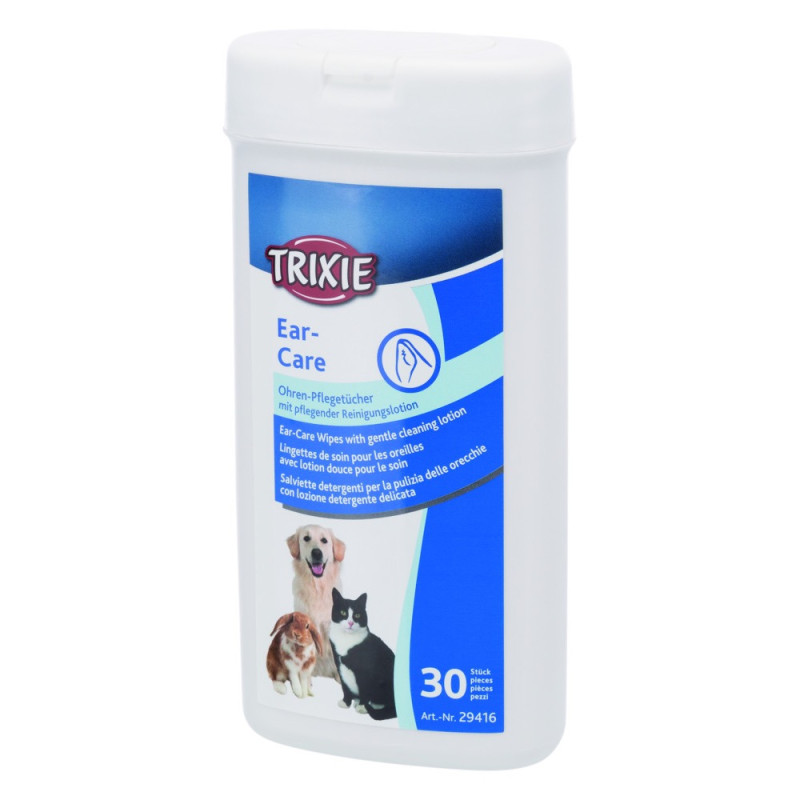 Trixie салфетки для ухода за ушами собак и котов, 30 шт