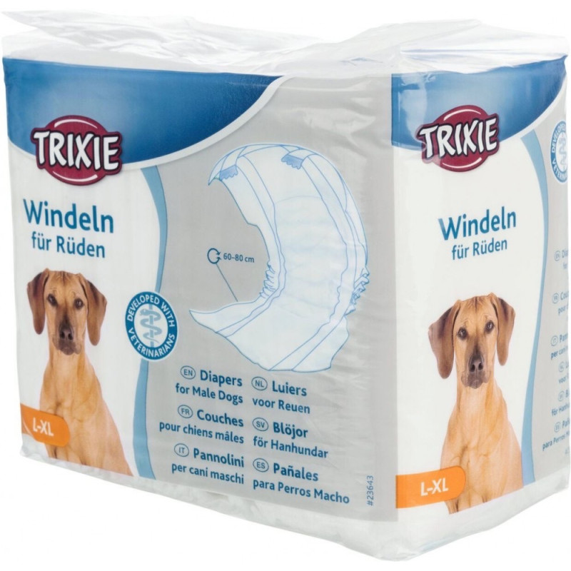 Trixie одноразові підгузки для кобелів, 60-80 см
