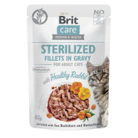 Brit Care Cat Sterilized Rabbit влажный корм для стерилизованных котов с кроликом, 85 гр