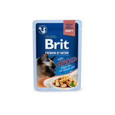 Brit Premium Delicate Fillets in Gravy Chicken for Sterilised вологий корм для стерилізованих котів з куркою, 85 гр