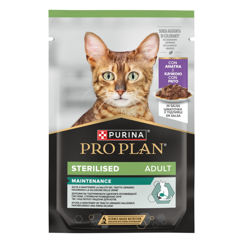 Purina Pro Plan Sterilised Nutrisavour вологий корм для стерилізованих котів з качкою, 85 гр